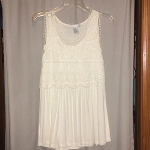 White lace tank top